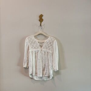 malvin i love linen lace detail longsleeve